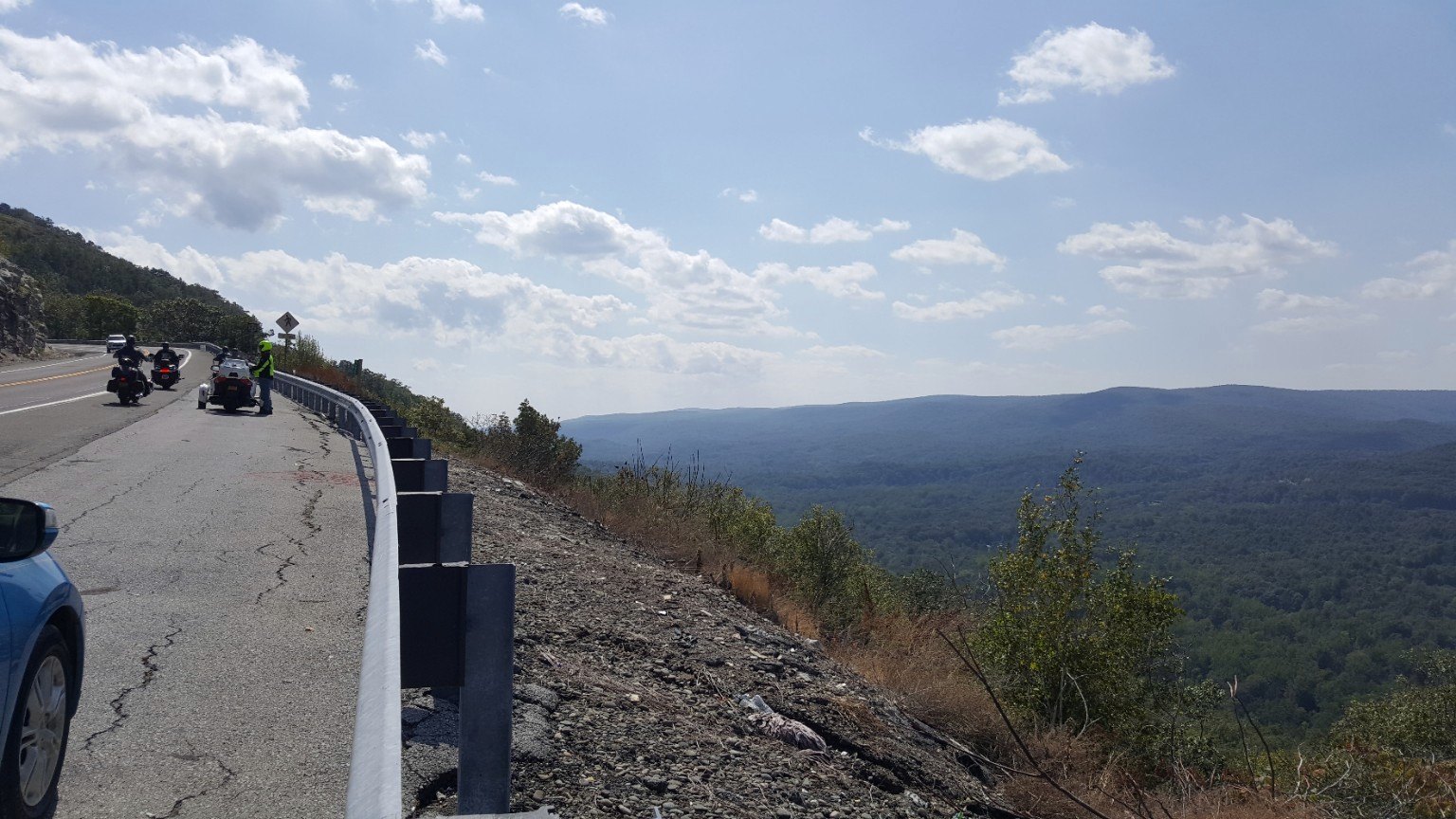 Mountain road overlook